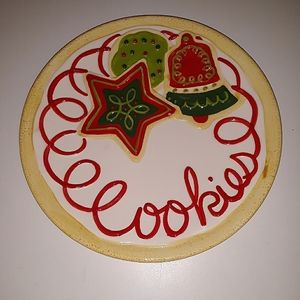 Fitz Floyd Cookies for Santa plate Christmas holiday serving tray kids party fun